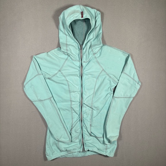 Hard Tail Sweaters - Hard Tail Forever Long Sleeve Athletic Turquoise Hoodie Womens Size Medium